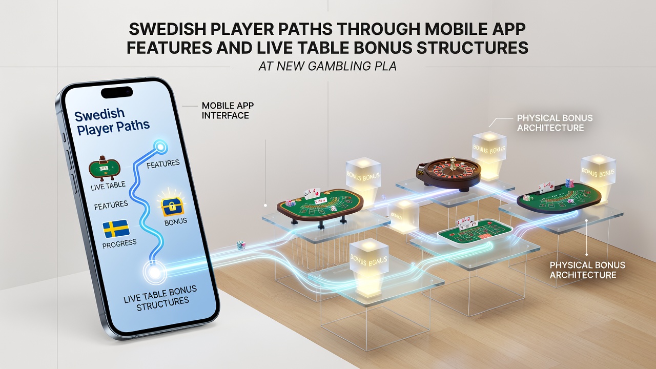Live table bonus structures displayed within Swedish mobile gambling applications